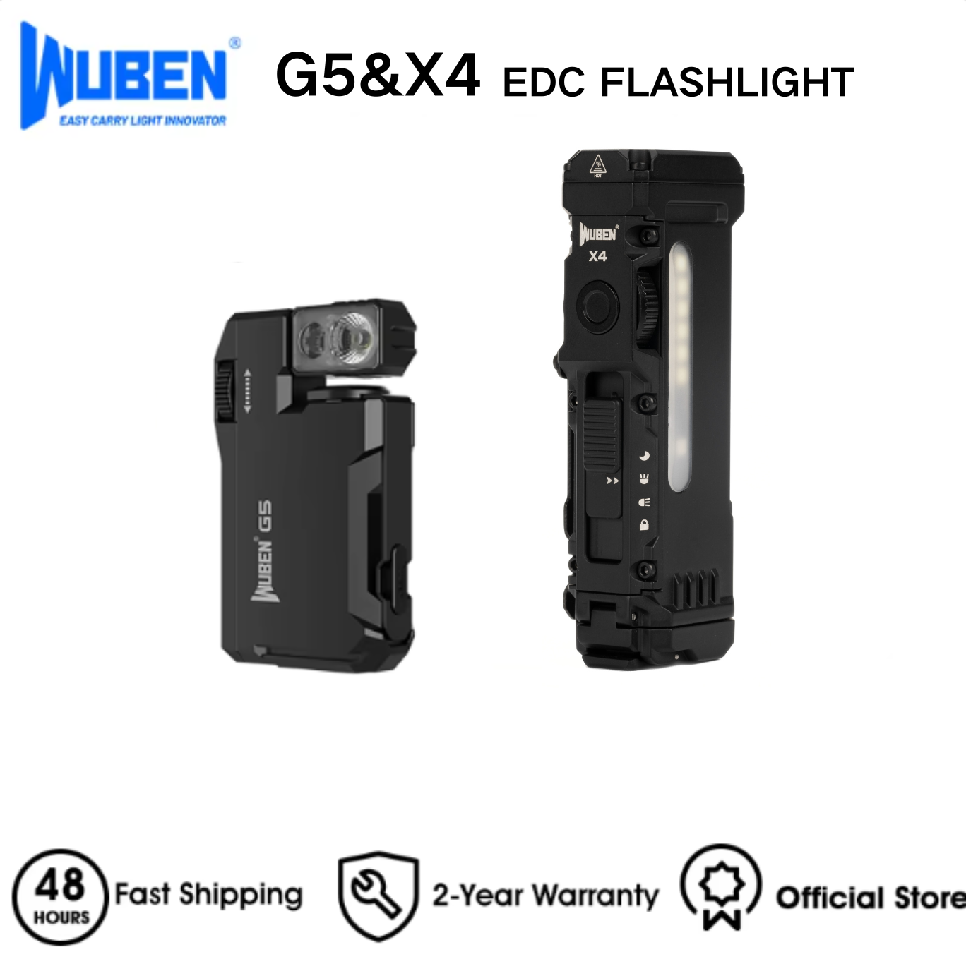 WUBEN X4 & G5 EDC Flashlight B - Edc Every Day Carry おもちゃ recensie en prijs