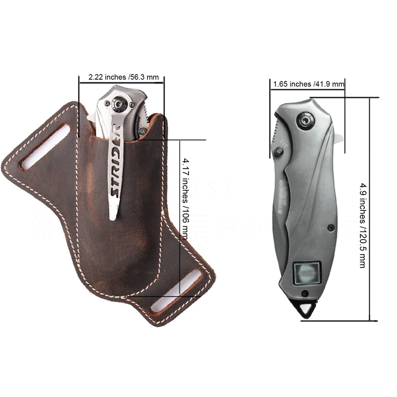 1PC Leather Knives Sheaths Fol - Edc Everyday Carry Knives recensie en prijs