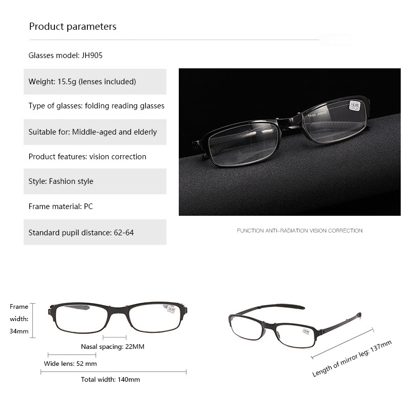 Design Reading Glasses Men Wom - Wallet Slim Titanium recensie en prijs