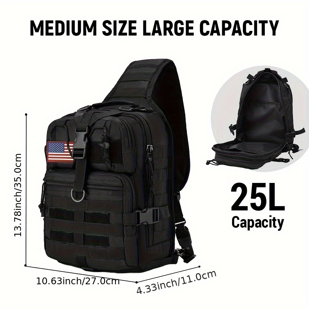1pc 6.6gal Tactical Sling Back - Edc Carry Backpack recensie en prijs