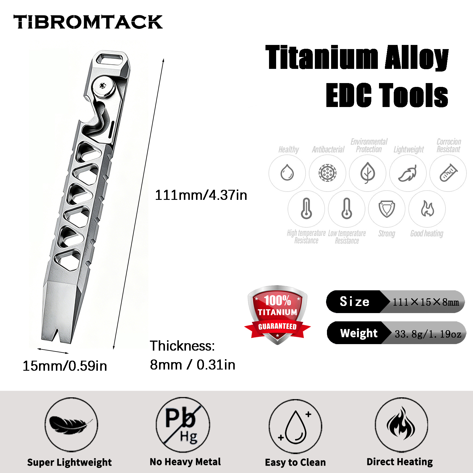 TIBROMTACK Titanium Multi-Func - Edc Every Day Carry おもちゃ recensie en prijs