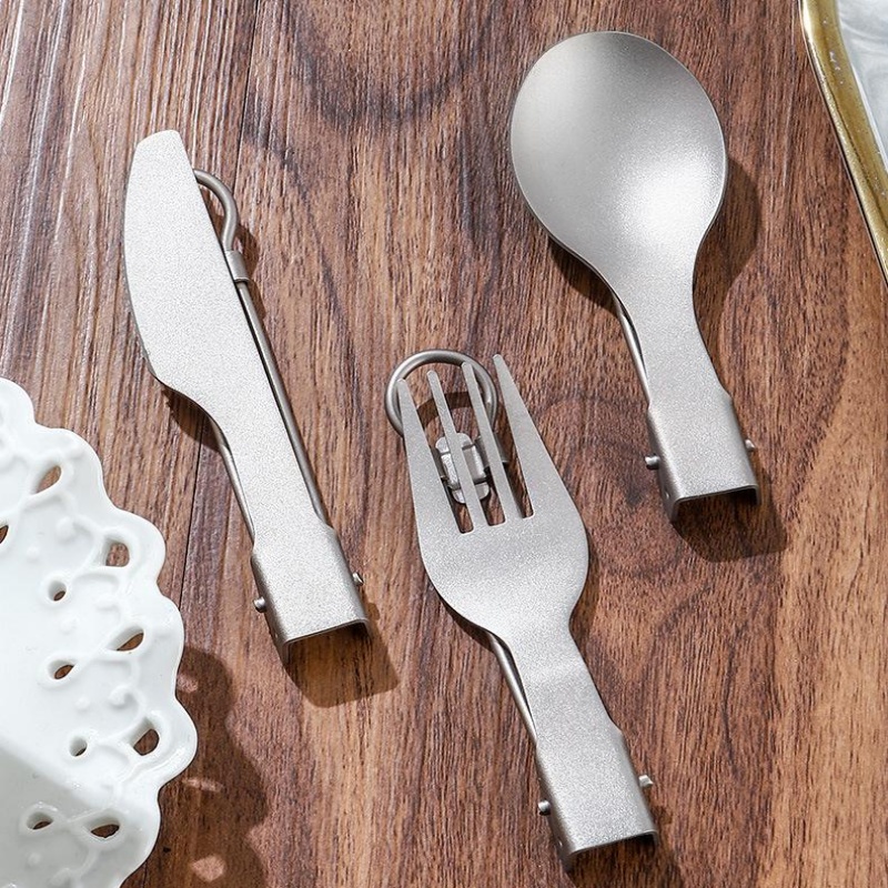 Titanium Foldable Utensil Set  - Edc Everyday Carry Knives recensie en prijs