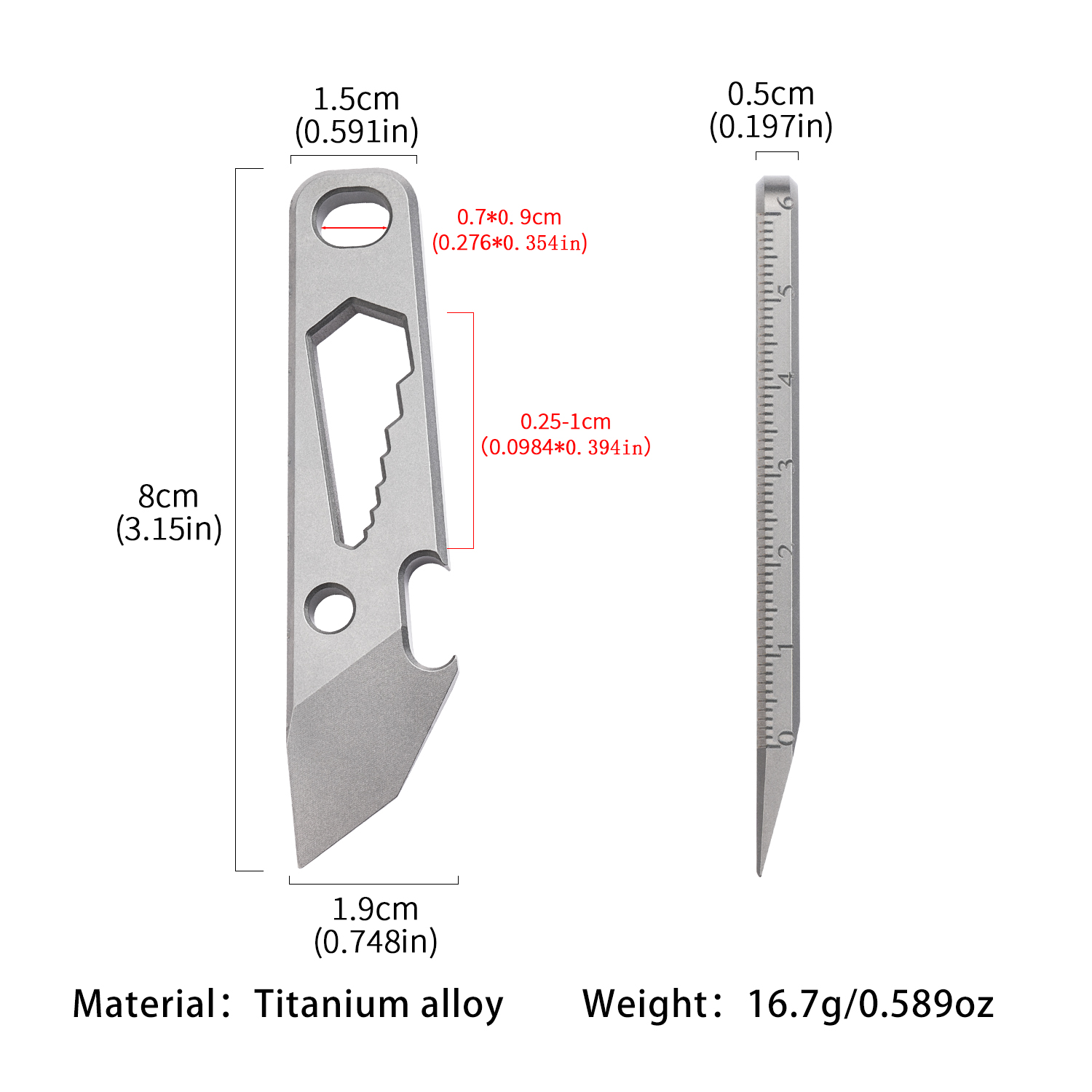 Multifunctional EDC pry bar, t - Titanium Pry Bar recensie en prijs